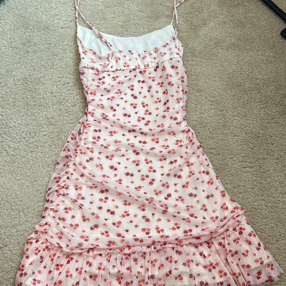 Floral Bodycon Ruched Mini-Dress - Picture 3 of 5